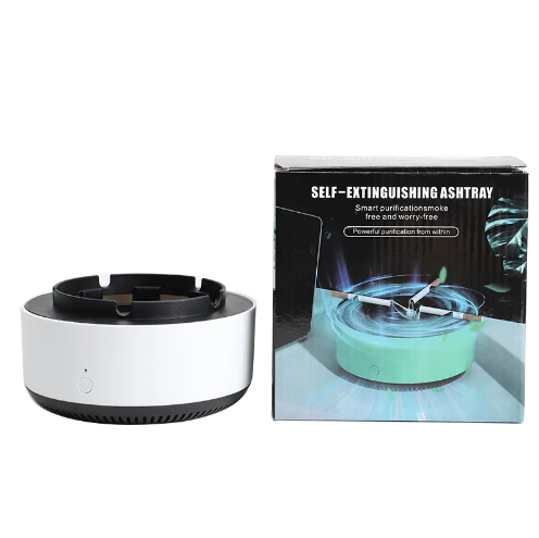 Попільничка бездимна настільна з функцією очищення повітря від тютюнового диму Білий (2856)