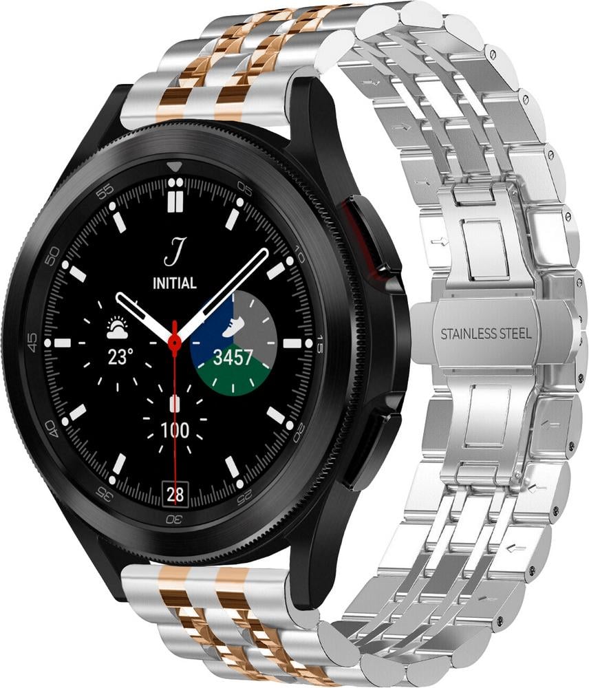 Браслет металлический Spinye Line для Galaxy Watch 4 Classic 46 мм Silver Rose (29025-68)