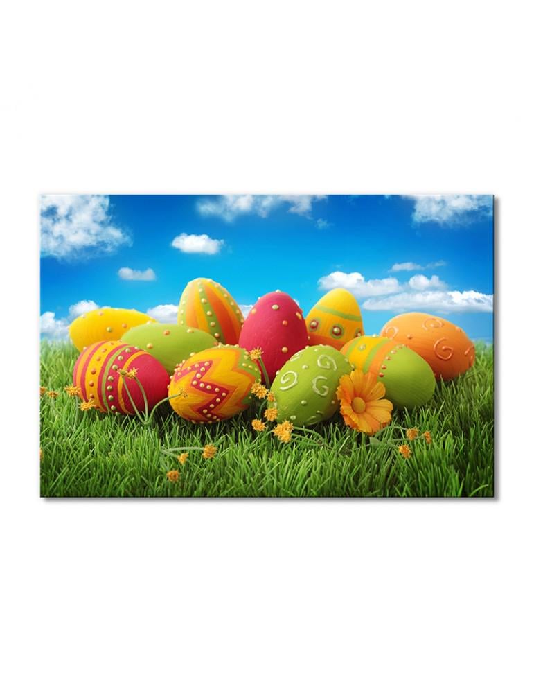Картина модульная Поздравления с пасхой 1 модуль 70x105 см