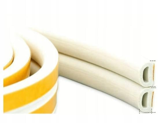 Ущільнювач для дверей та вікон KEDR D 9х7,5 мм Білий - фото 1