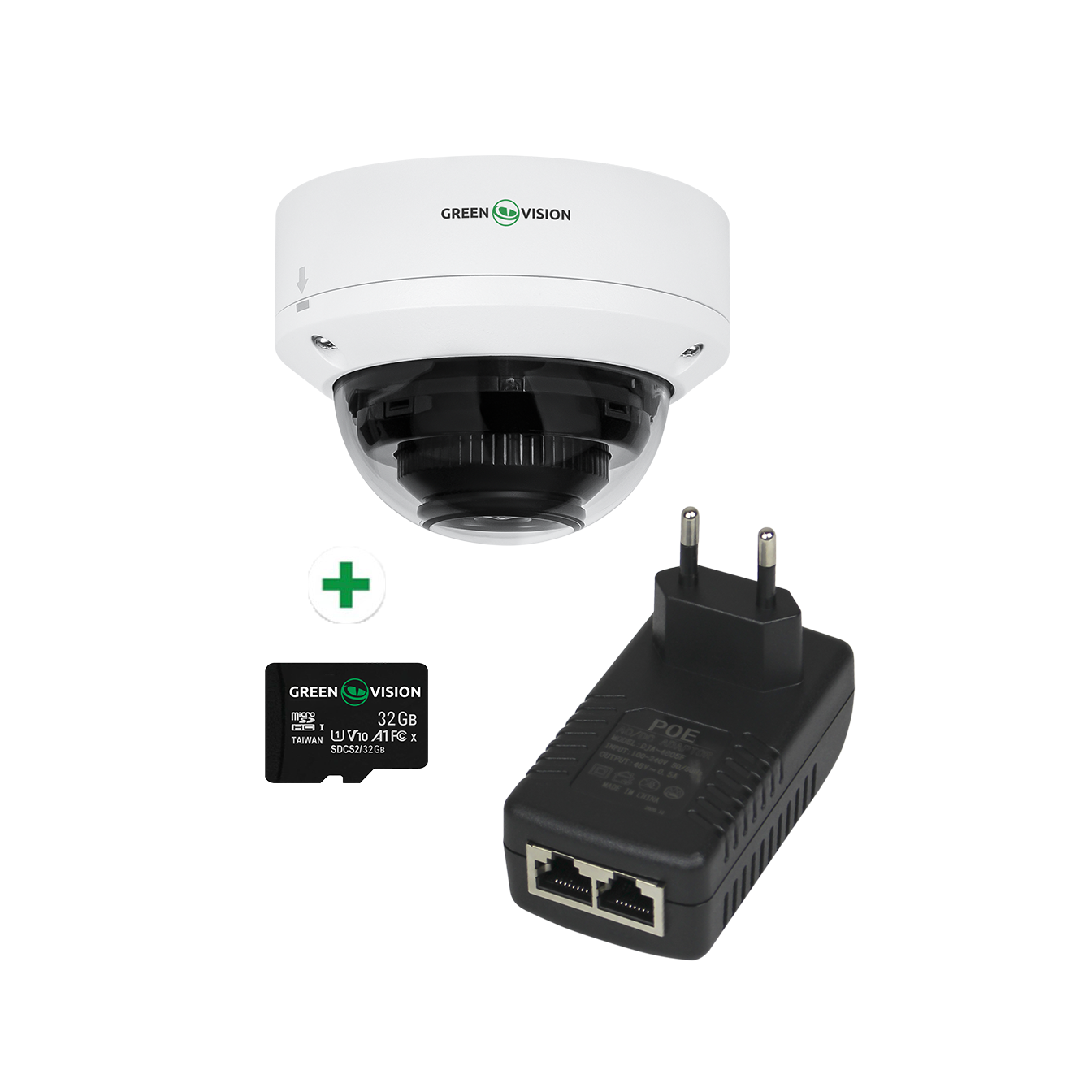 Комплект відеоспостереження GreenVision GV-808 розпізнавання облич на 1 камеру (LP39432)