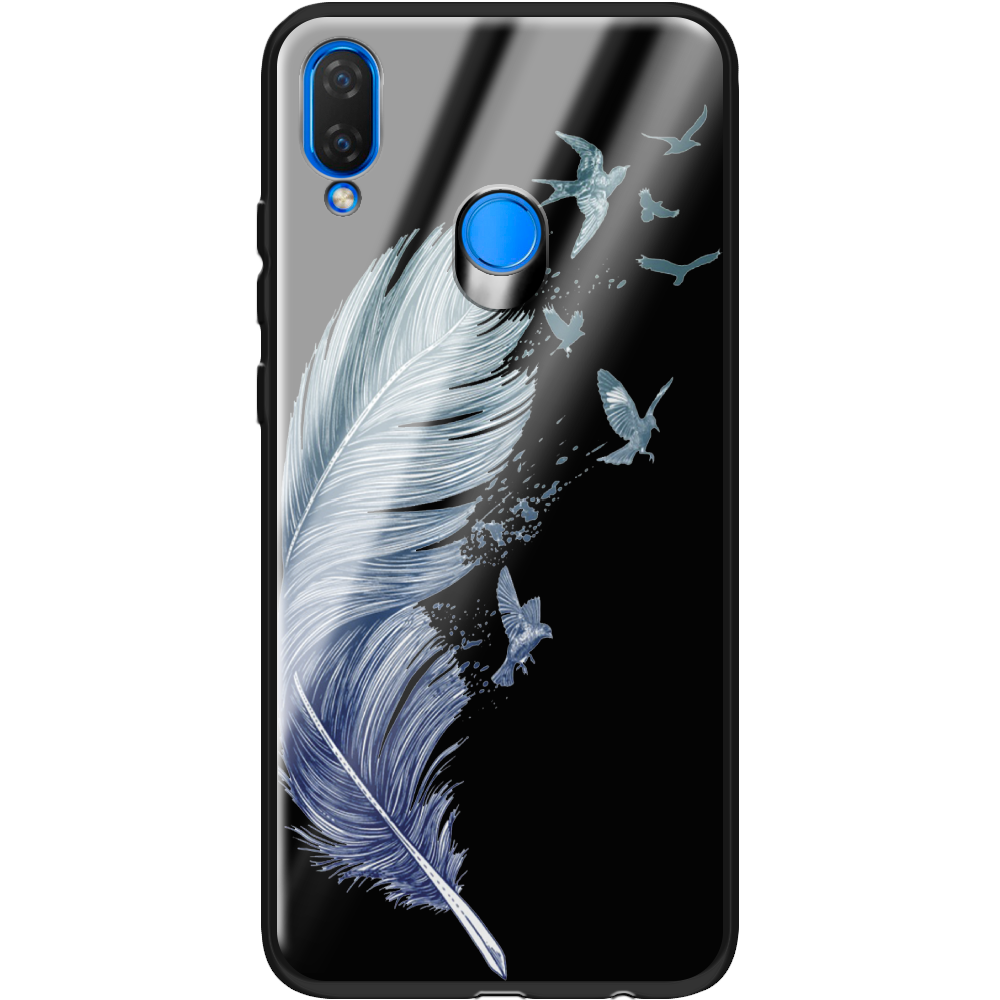 Чехол Boxface Huawei P Smart Plus Feather Черный силикон со стеклом (34912-cc38-37724)