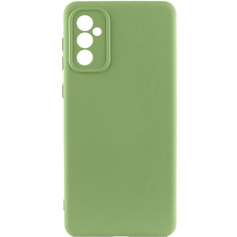 Противоударный чехол TPU GETMAN Liquid Silk Full Camera для Samsung Galaxy A35 Зеленый / Pistachio
