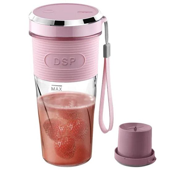 Блендер-шейкер для смузи и коктейлей DSP KJ2087 50 Вт 350 мл Grey (MG-01628) - фото 2