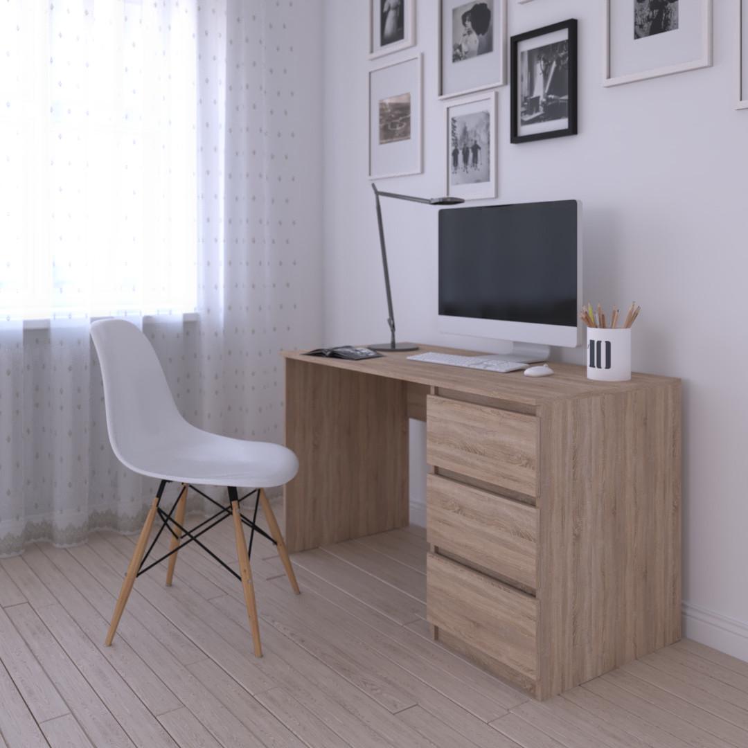 Стіл комп’ютерний з тумбою Вайс R-1 1200х600х755 мм Дуб Сонома (30433841) - фото 2 Стіл комп’ютерний з тумбою Вайс R-1 1200х600х755 мм Дуб Сонома (30433841) - фото 2