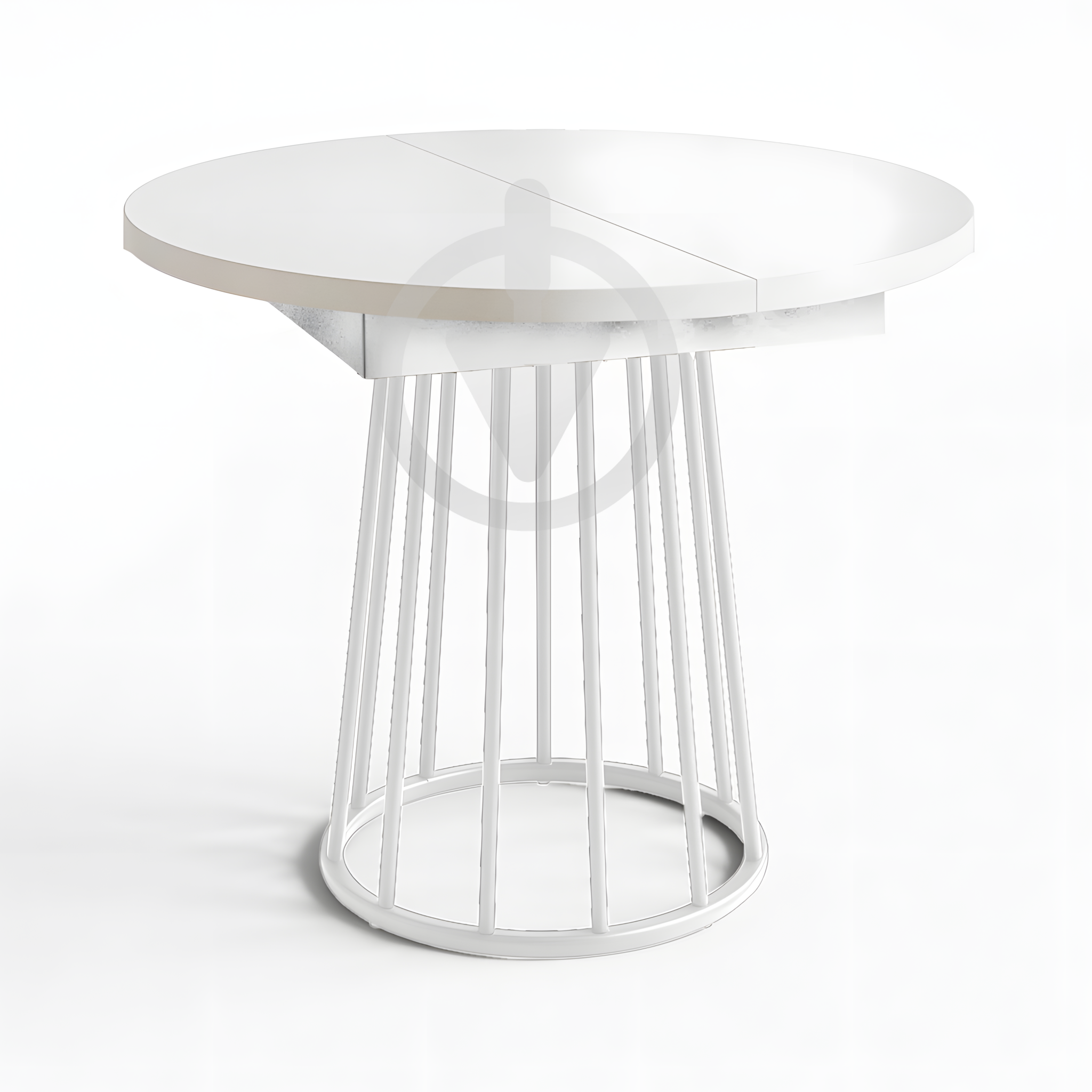 Стол кухонный раскладной RoMax Elegant Slide 110x75/140x75 см Loft Белая Аляска/Белый - фото 1