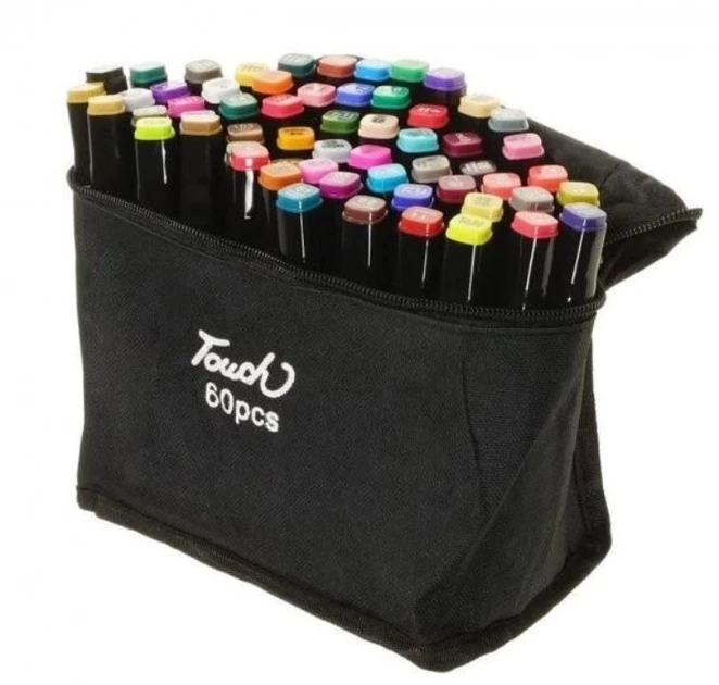 Маркеры для скетчинга Touch двухсторонние 60 шт. Черный (1507690491)