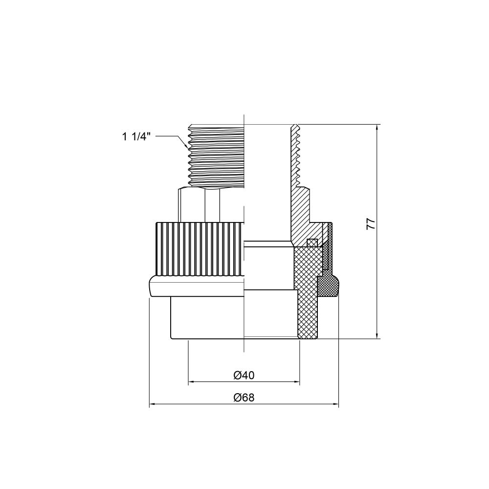 Муфта для полипропиленовых труб Thermo Allince наружная 40x1-1/4" (106952#) - фото 2