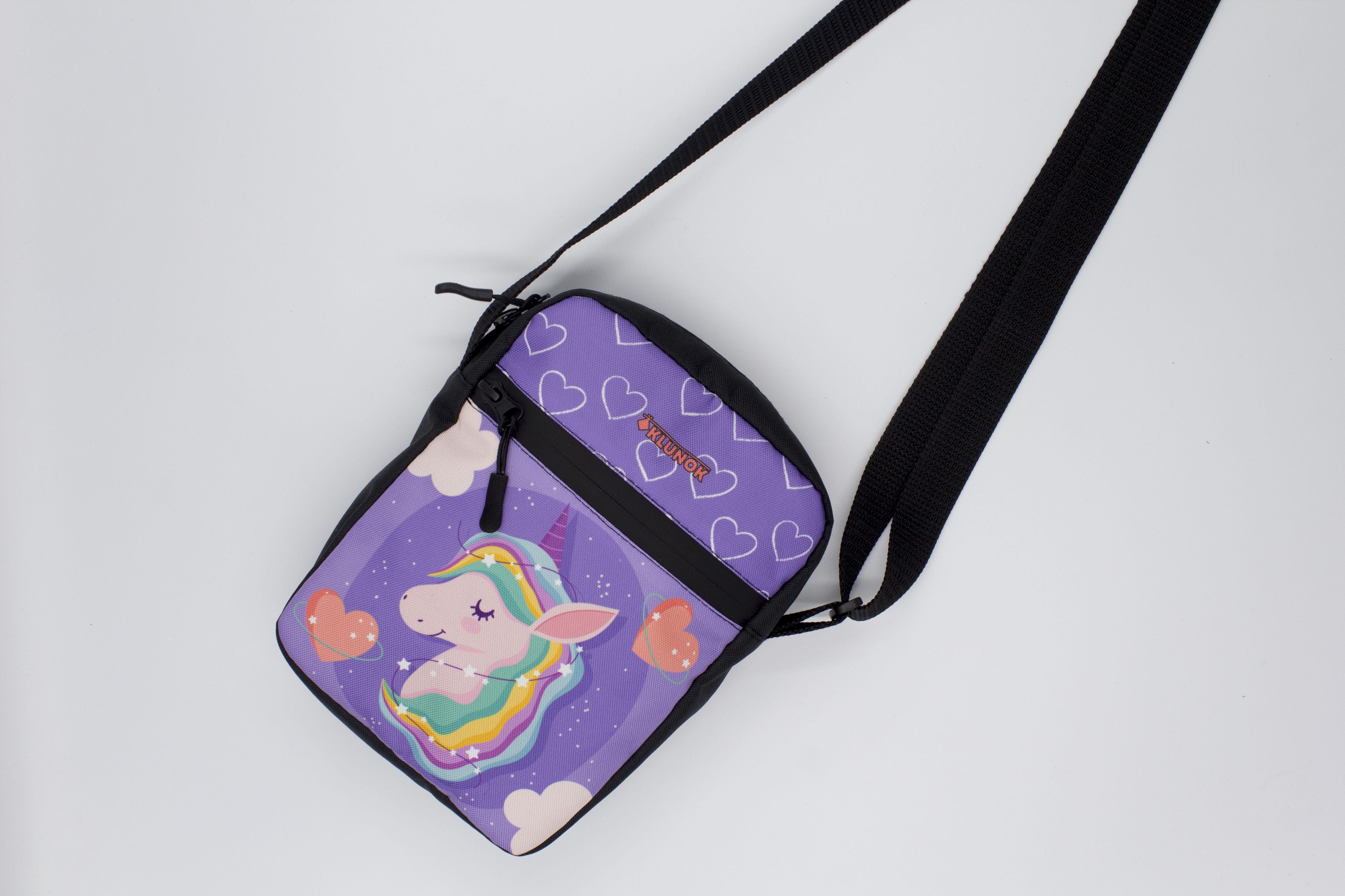 Сумка через плече для дівчинки Єдиноріг Фіолетовий (К-13) - фото 3 Сумка через плече для дівчинки Єдиноріг Фіолетовий (К-13) - фото 3