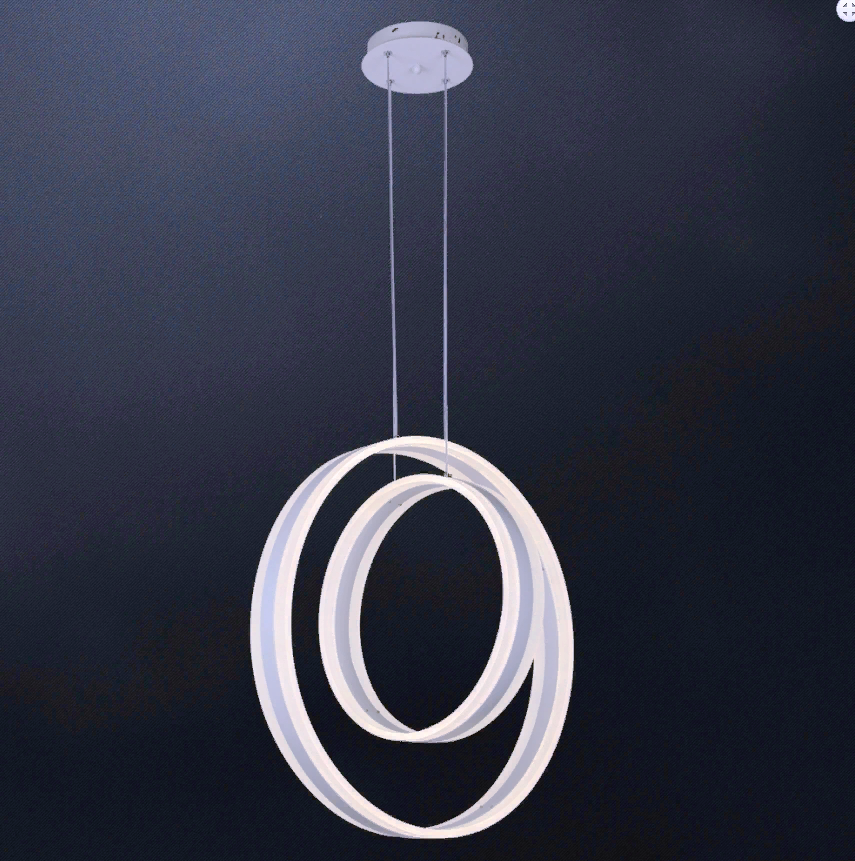 Люстра хай-тек круги 84W Білий (801-L7151+2)