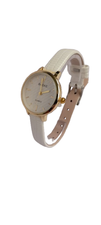 Часы женские Baoke 3 на ремешке d-27 Gold/White/White (3884)