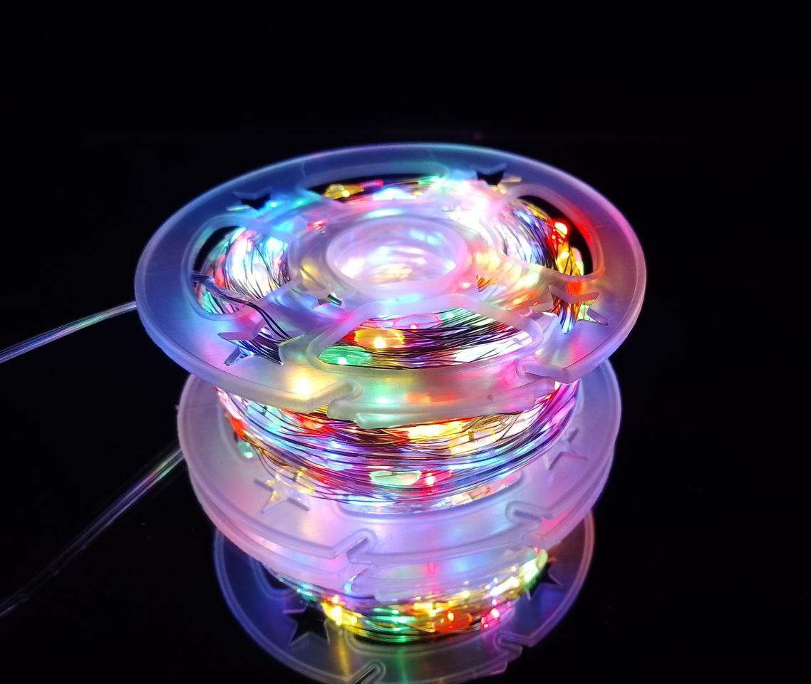 Гірлянда від USB світлодіодні краплі 50 м 500 LED 8 режимів з пультом Різнокольоровий - фото 3