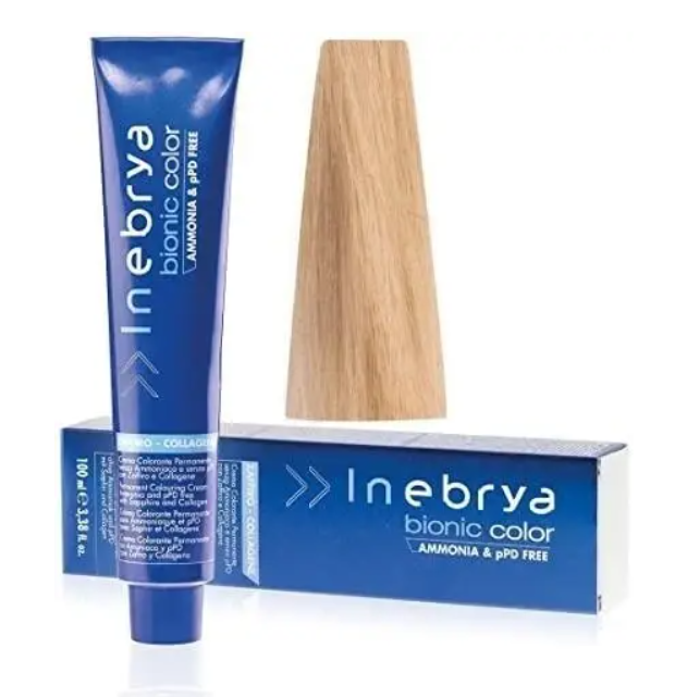 Крем-краска для волос INEBRYA Bionic Сolor стойкая без аммиака 100 мл 11/7 Супер-светлый платиновый жемчужный блонд Крем-краска для волос INEBRYA Bionic Сolor стойкая без аммиака 100 мл 11/7 Супер-светлый платиновый жемчужный блонд