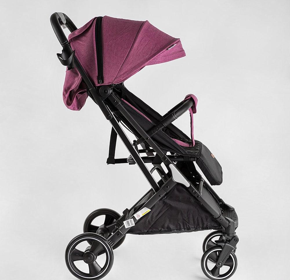 Коляска прогулочная Joy Comfort L-30201 со стальной рамой/футкавером/подстаканником Фиолетовый (23867913) - фото 2 Коляска прогулочная Joy Comfort L-30201 со стальной рамой/футкавером/подстаканником Фиолетовый (23867913) - фото 2