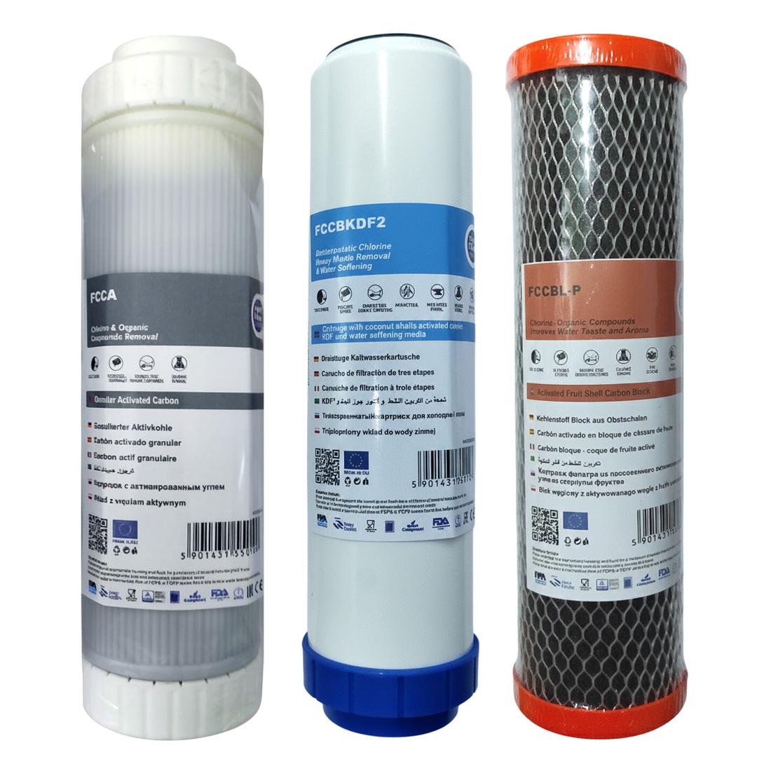 Набор картриджей Aquafilter антибактериальная/очистка и смягчение воды (31494542)