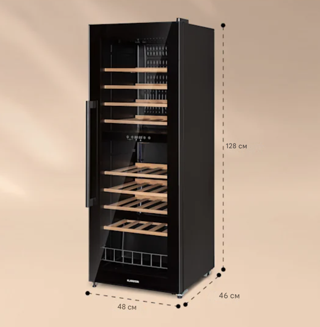Винний холодильник KLARSTEIN Barossa 54 Duo 148 л 54 пляшки (10045822) - фото 6 Винний холодильник KLARSTEIN Barossa 54 Duo 148 л 54 пляшки (10045822) - фото 6