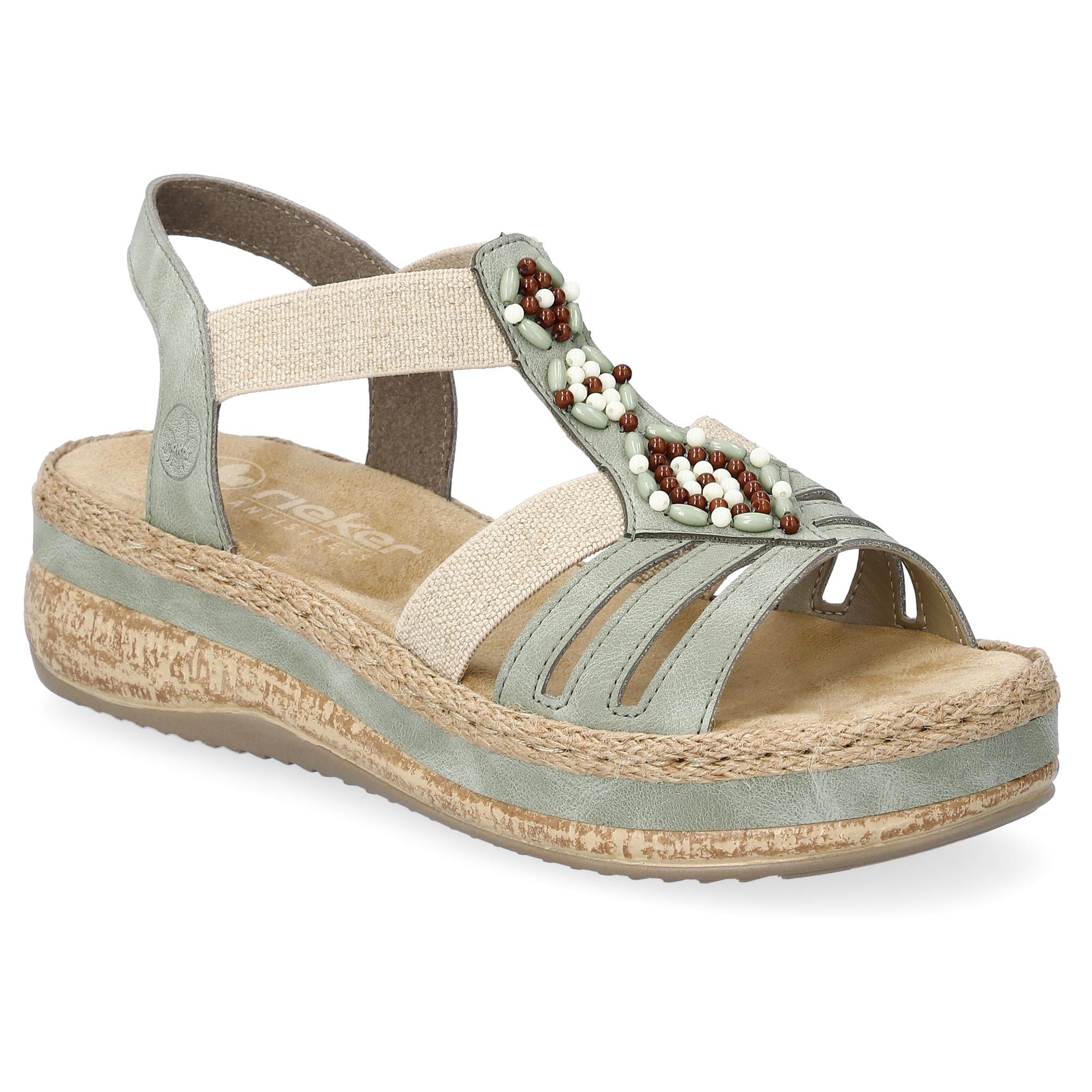 Босоніжки жіночі літні RIEKER р. 39 Зелений (060174-39)