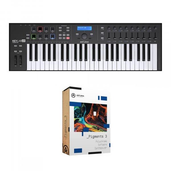 MIDI-клавиатура Arturia KeyLab Essential 49 Black Edition + Arturia Pigments 3.5 MIDI-клавиатура Arturia KeyLab Essential 49 Black Edition + Arturia Pigments 3.5