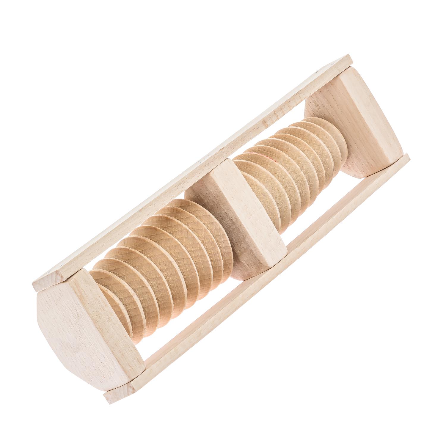 Массажер для стоп деревянный на 2 ролика на две ноги (87037) - фото 3 Массажер для стоп деревянный на 2 ролика на две ноги (87037) - фото 3