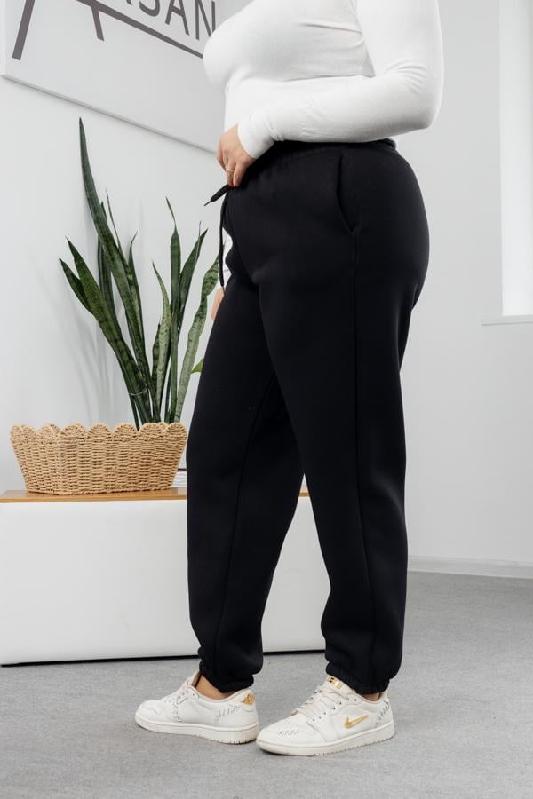 Штани жіночі зимові AKSAN байкові XL Чорний (25.2802_black_48(XL)) - фото 2