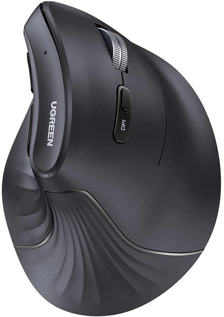 Миша бездротова UGREEN MU008 Multi-mode Vertical Mouse Black (KST-UGR-25444)