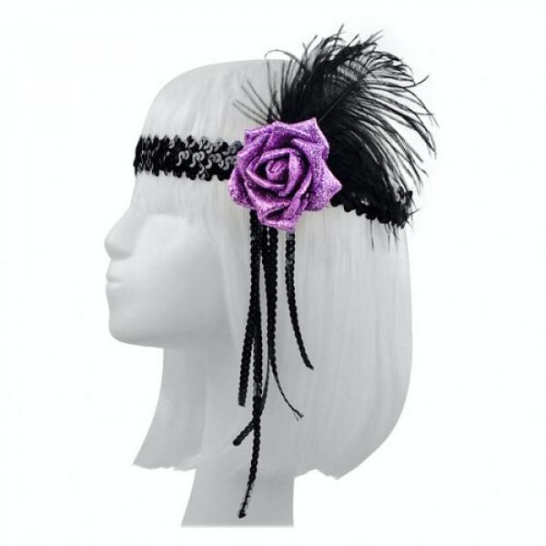 Резинка на голову Seta Rose (19-1036BLK-VT)