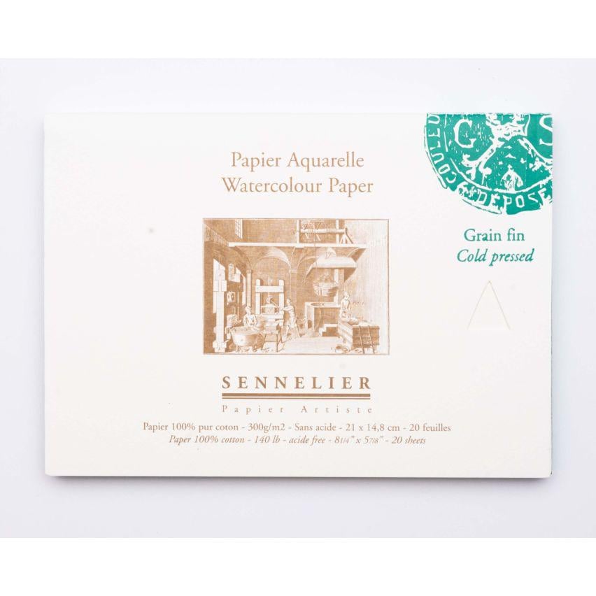 Склейка для акварели Sennelier 300 г холодная прессовка 20 листов 21x148 см