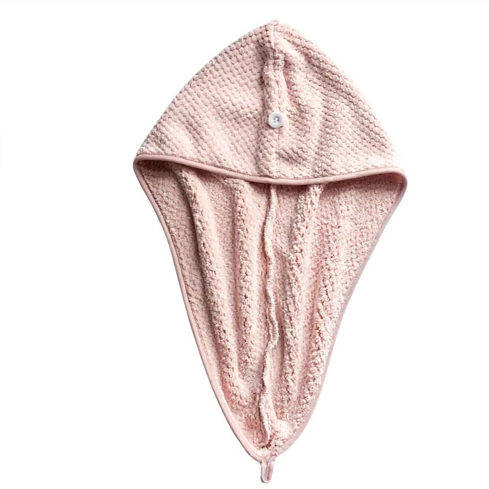 Полотенце-тюрбан чалма для сушки волос Bestlove Розовый в клетку (HA-381)