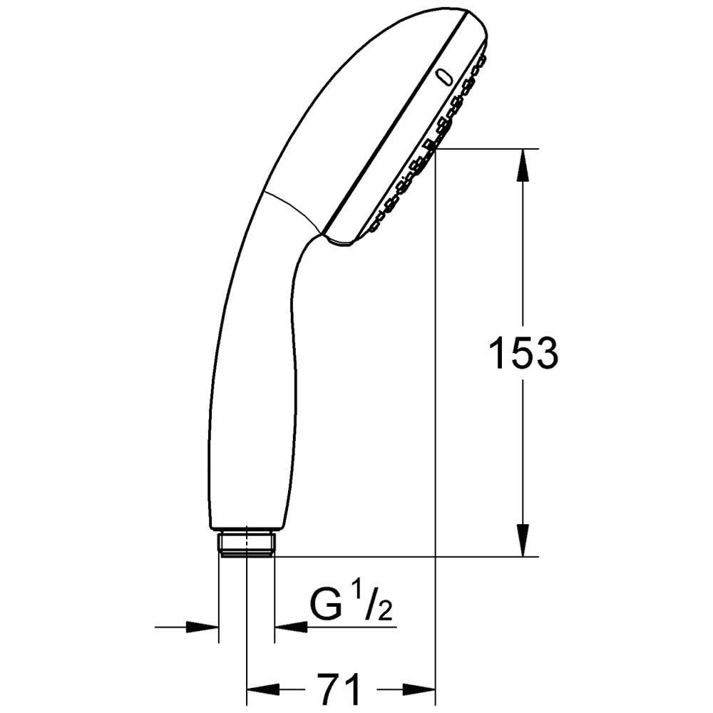 Душевая лейка Grohe Tempesta 28419002 CV030538 многорежимная 100 мм Хром (159110) - фото 2