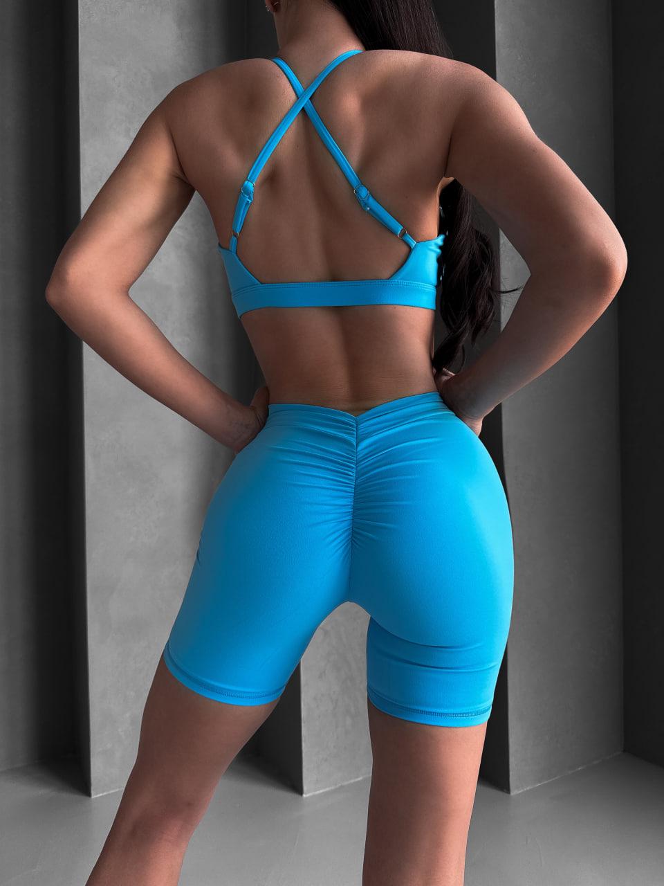 Шорты Brazilian с V-поясом и эффектом пуш-ап M Голубой (VSH05M) - фото 6