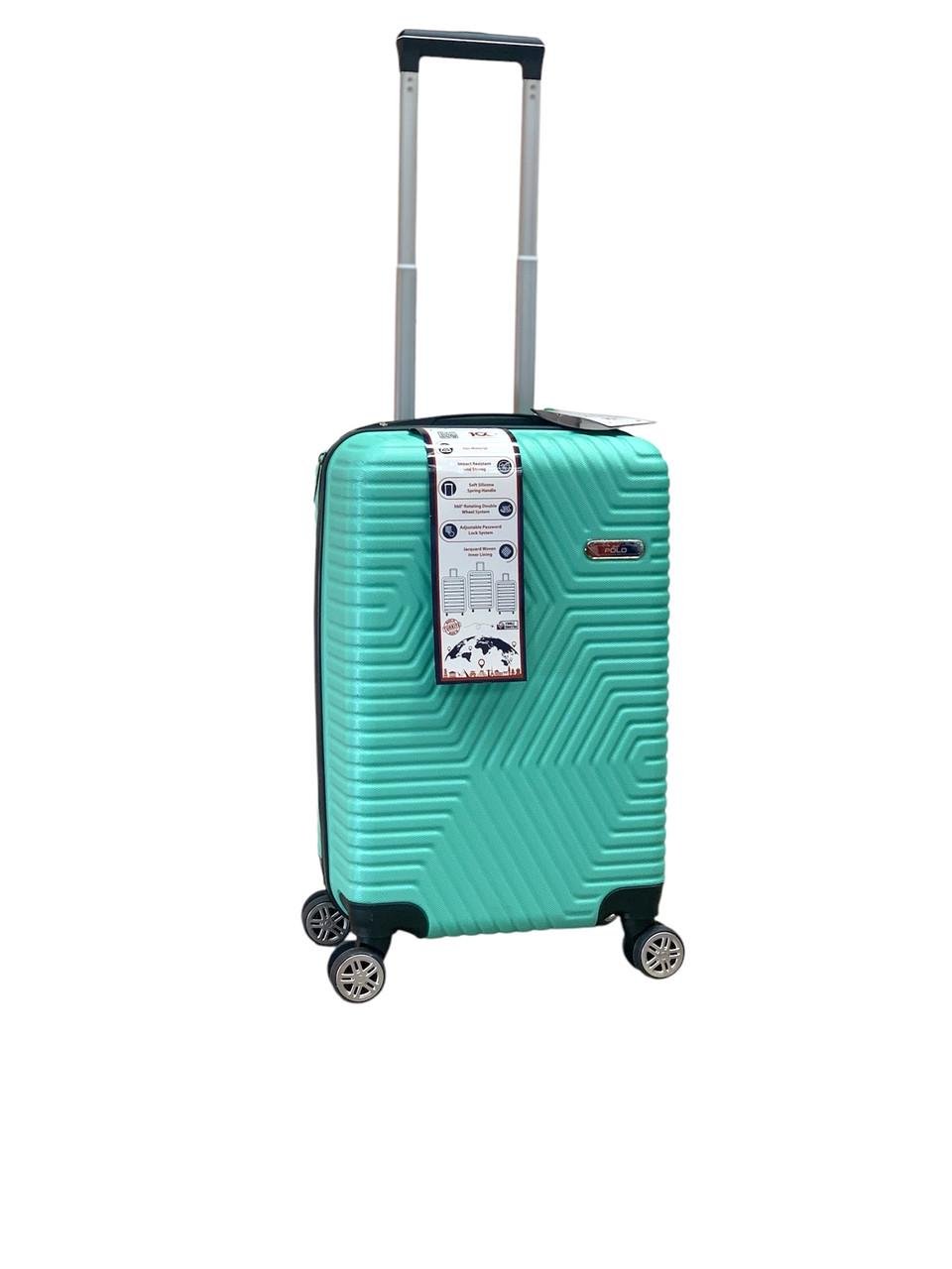 Валіза Polo ПК011-S полікарбонат на 4-х подвійних колесах маленька S 50 л М'ятний - фото 1