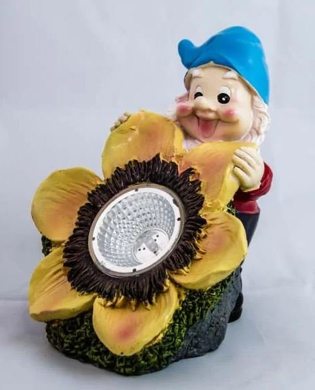 Светильник садовый Lemanso Гном керамический на солнечной батарее с выключателем (CAB125)