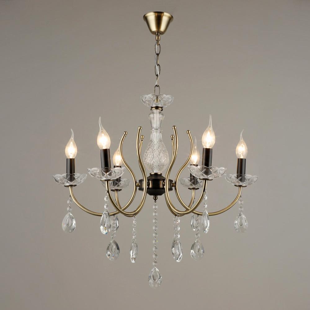 Люстра підвісна свічки Light House SRS-18339/6 Золотистий/Чорний