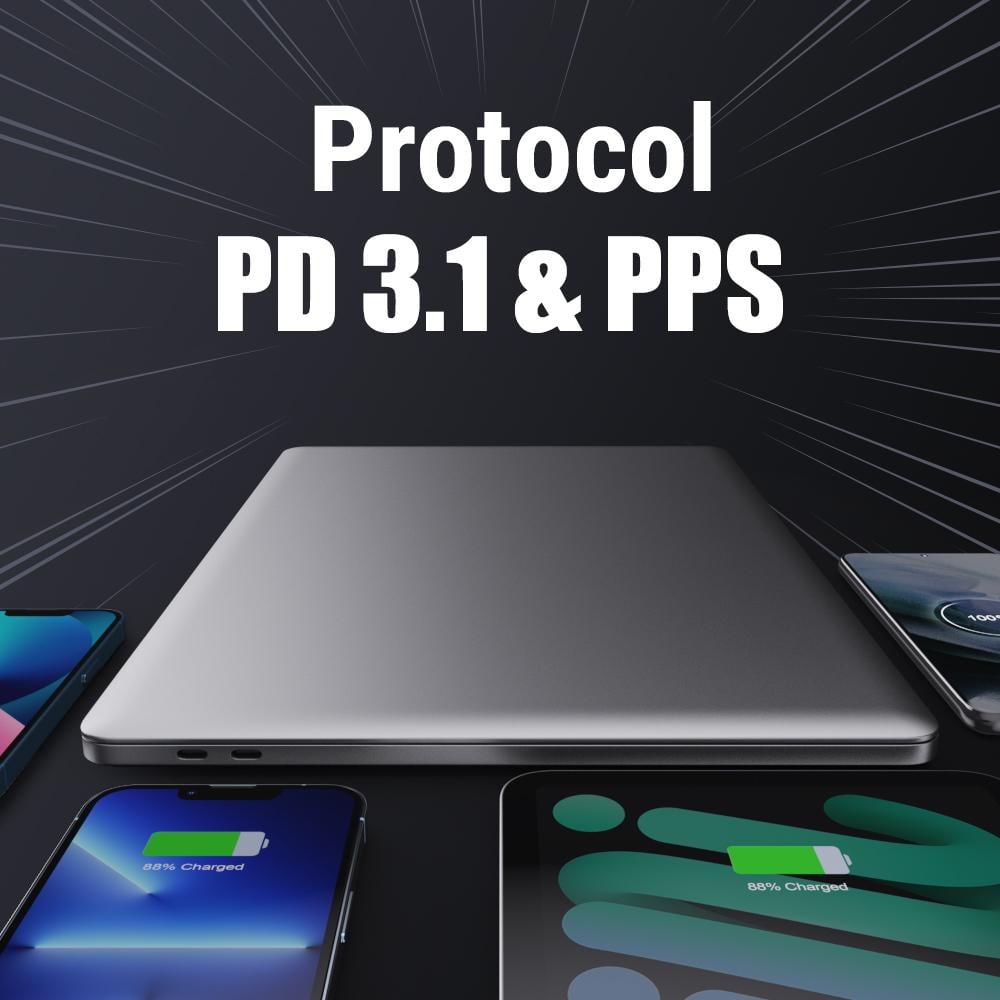 Зарядний пристрій мережевий VOLTME Revo GaN3 140 W 2 Type-C/1 USB (30839184) - фото 3 Зарядний пристрій мережевий VOLTME Revo GaN3 140 W 2 Type-C/1 USB (30839184) - фото 3