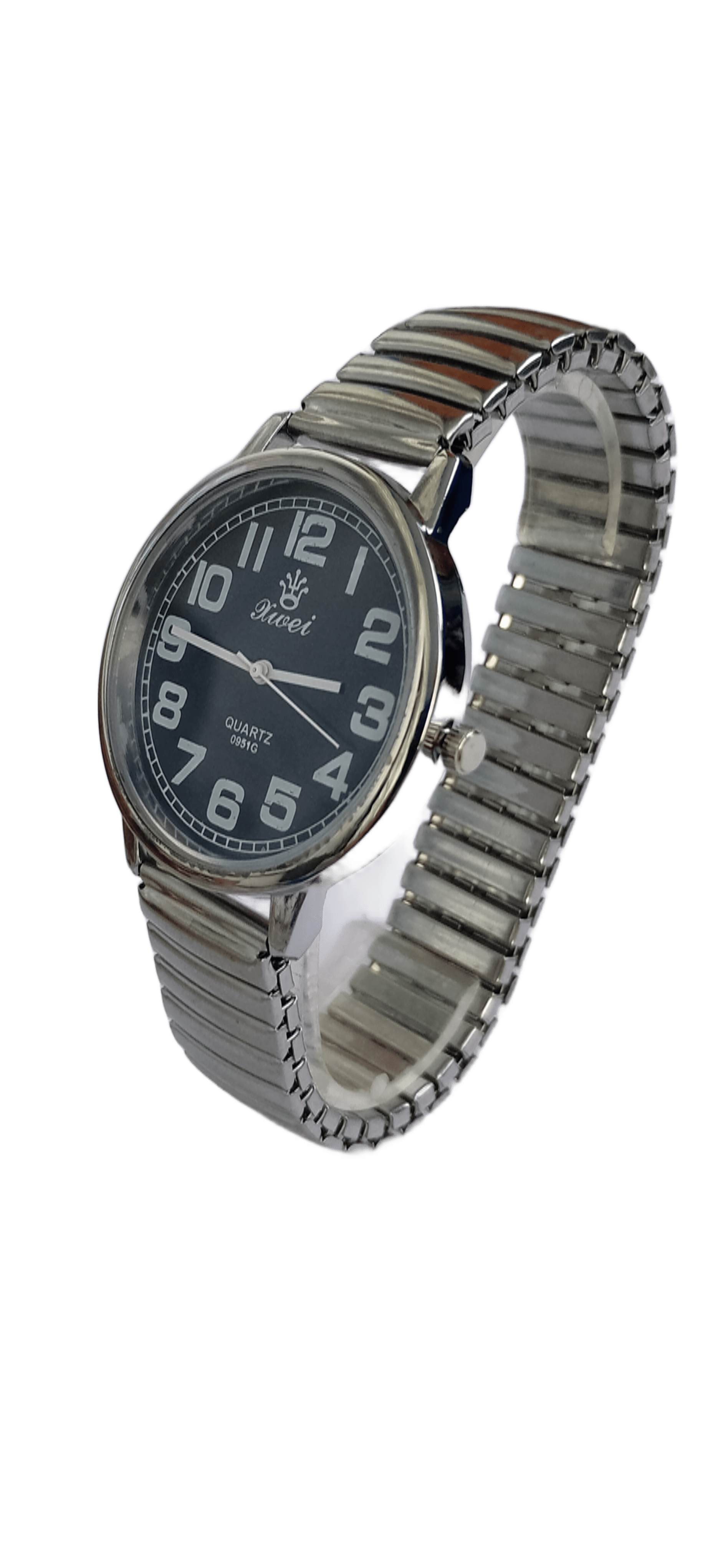 Наручные часы мужские Xwei на металлическом браслете d 40 мм Silver/Black/Silver (4133)