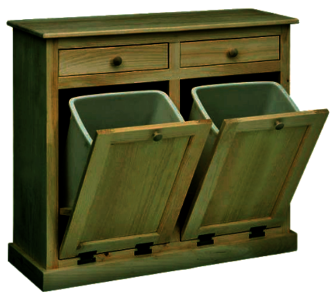 Тумба для мусорного ведра из дерева Саншад Мускат (ТМВ-000807)