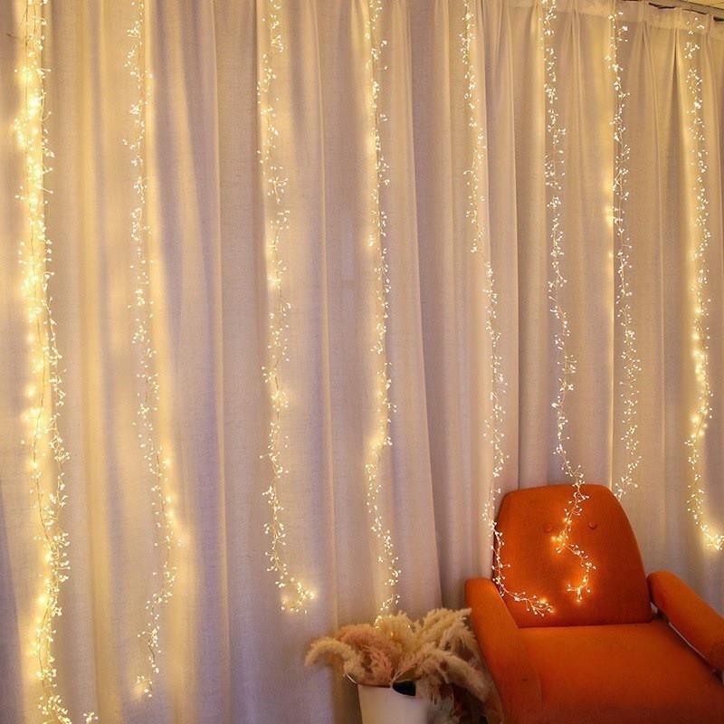 Гірлянда штора Хвойна лапа 3х2 м 600 LED від USB 8 режимів Теплий Білий - фото 3 Гірлянда штора Хвойна лапа 3х2 м 600 LED від USB 8 режимів Теплий Білий - фото 3