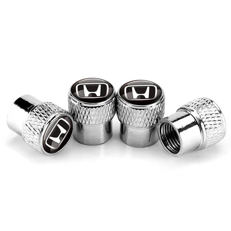 Набір захисних ковпачків на ніпель SUNROZ Caps для Honda Rif Metal Silver Honda 4 шт. (A67771)