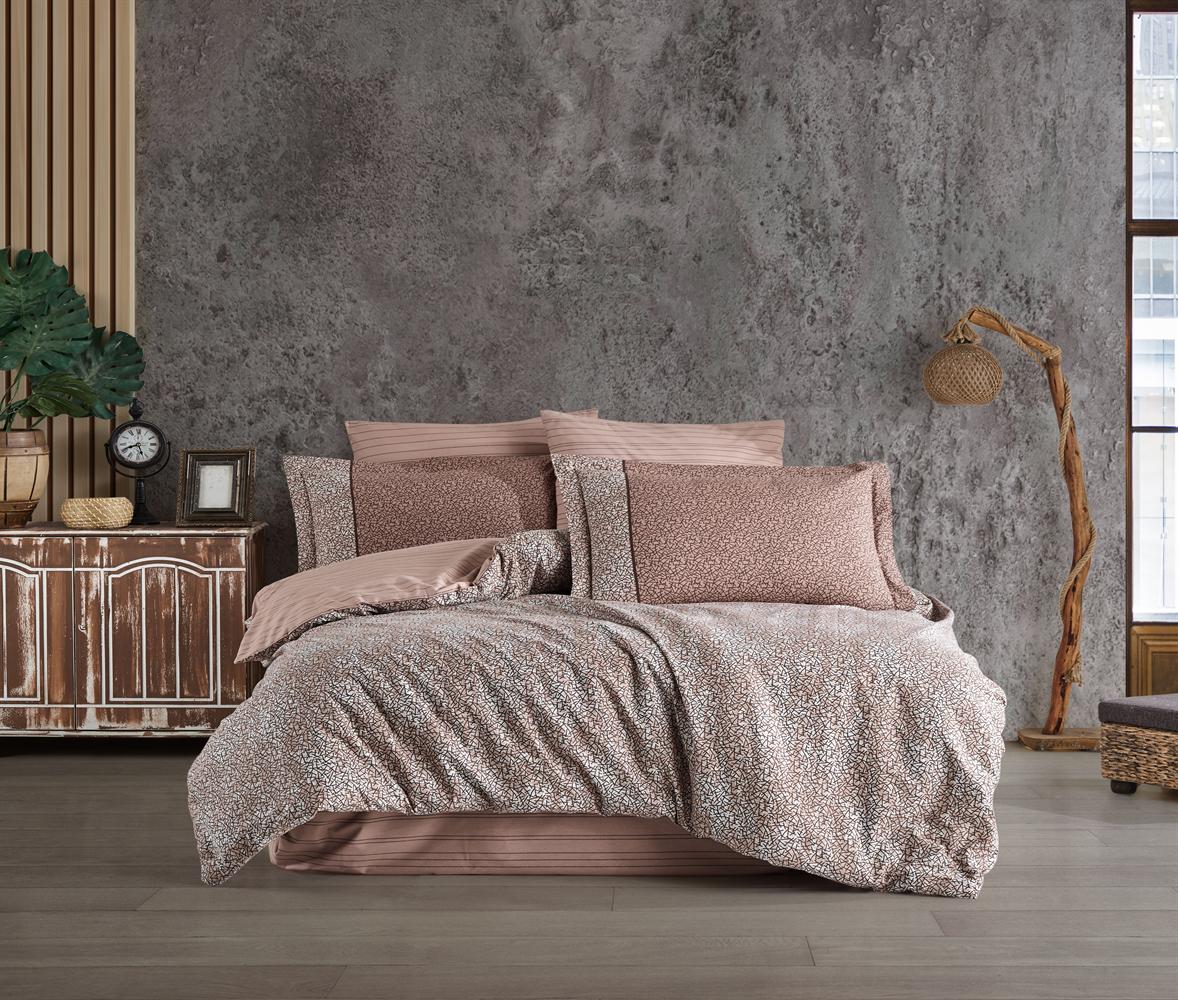 Комплект постільної білизни Hobby Poplin Silvana 200х220/50х70 см 2 шт. Бежевий