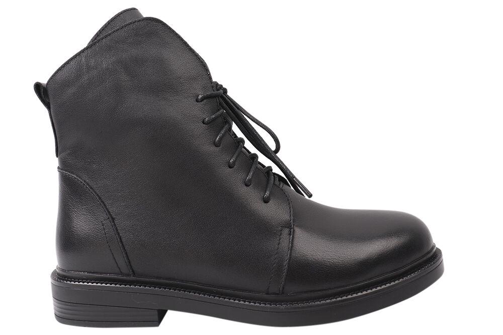 Ботинки женские Farinni из кожи на низком ходу р. 40 Черный (48-20/21DHC)