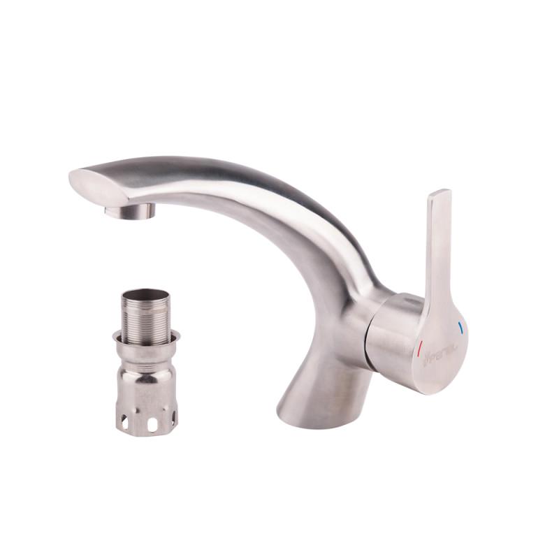 Змішувач для умивальника Imperial 34-001-00 з нержавіючої сталі (41915)