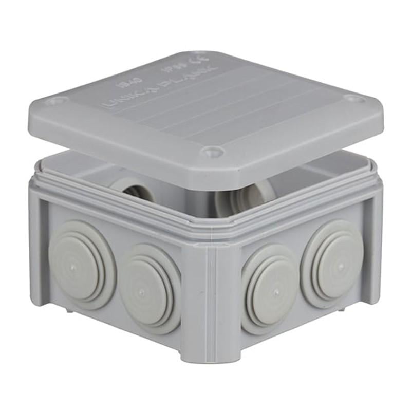 Распределительная коробка Plank Electrotechnic UNIKA 90х90х52 мм с сальниками IP55/IB401 (PLK4010850)