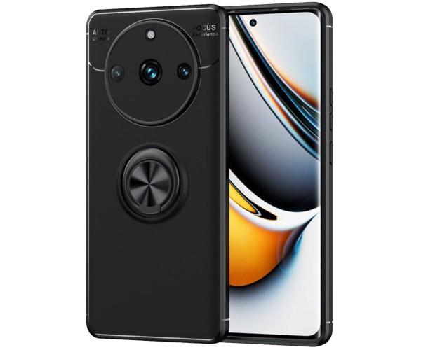 Чехол Auto Focus C-KU 360 Rotating Ring для Realme 11 Pro / 11 Pro Plus Черный Чехол Auto Focus C-KU 360 Rotating Ring для Realme 11 Pro / 11 Pro Plus Черный
