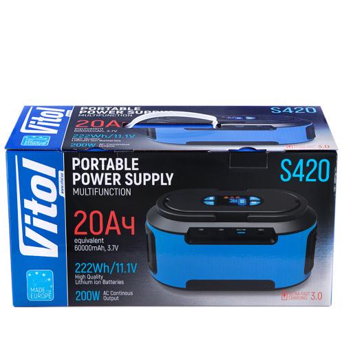 Источник питания Vitol S420, 220 В/200Вт/Li-ion 222Вт/S420) - фото 2