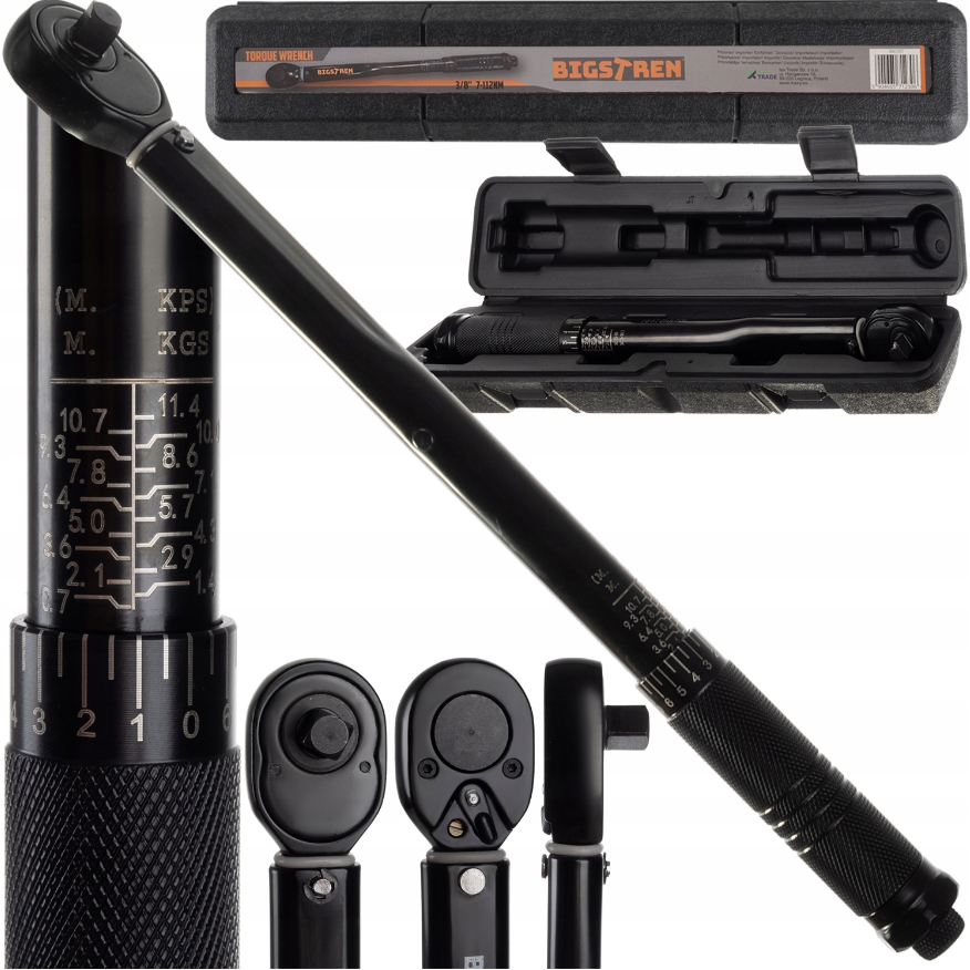 Ключ динамометрический BIGSTREN 3/8" 7-112нм (23830033)