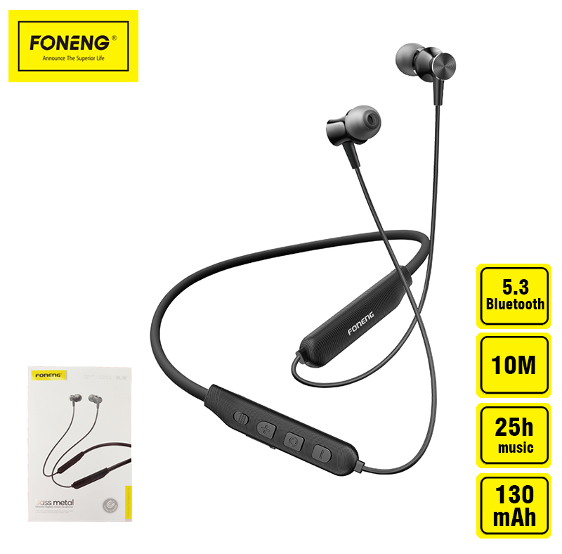 Навушники бездротові Foneng Bass Metal Neckband на шию (BL36) - фото 6