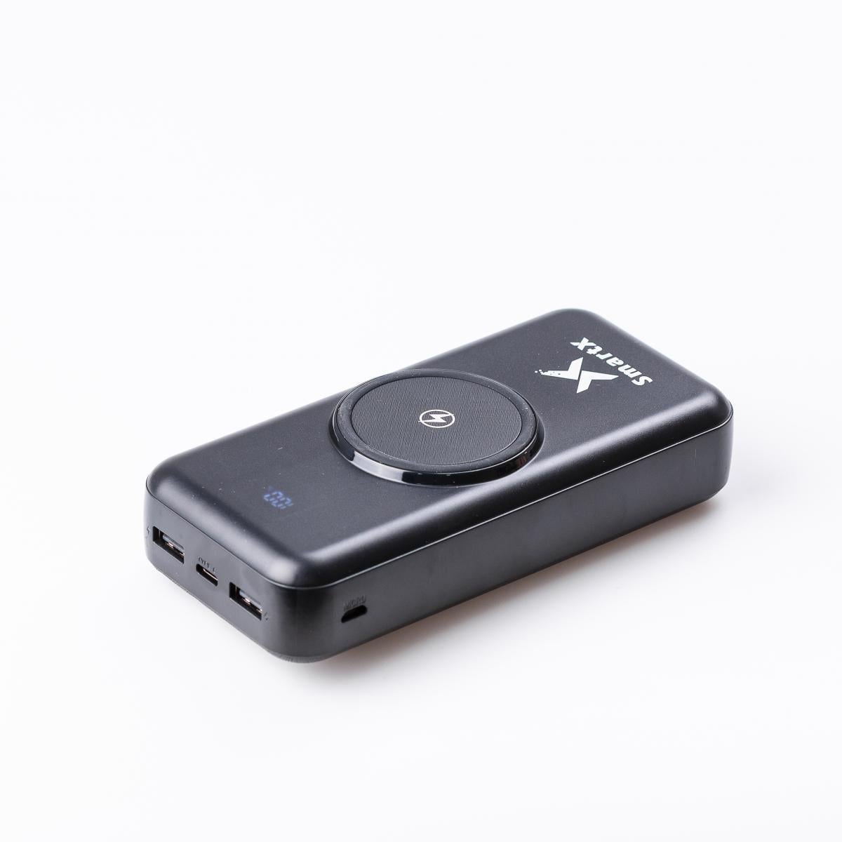 Повербанк с беспроводной зарядкой 30000 mAh Туре-С и Micro USB 4 шнуры (X103)