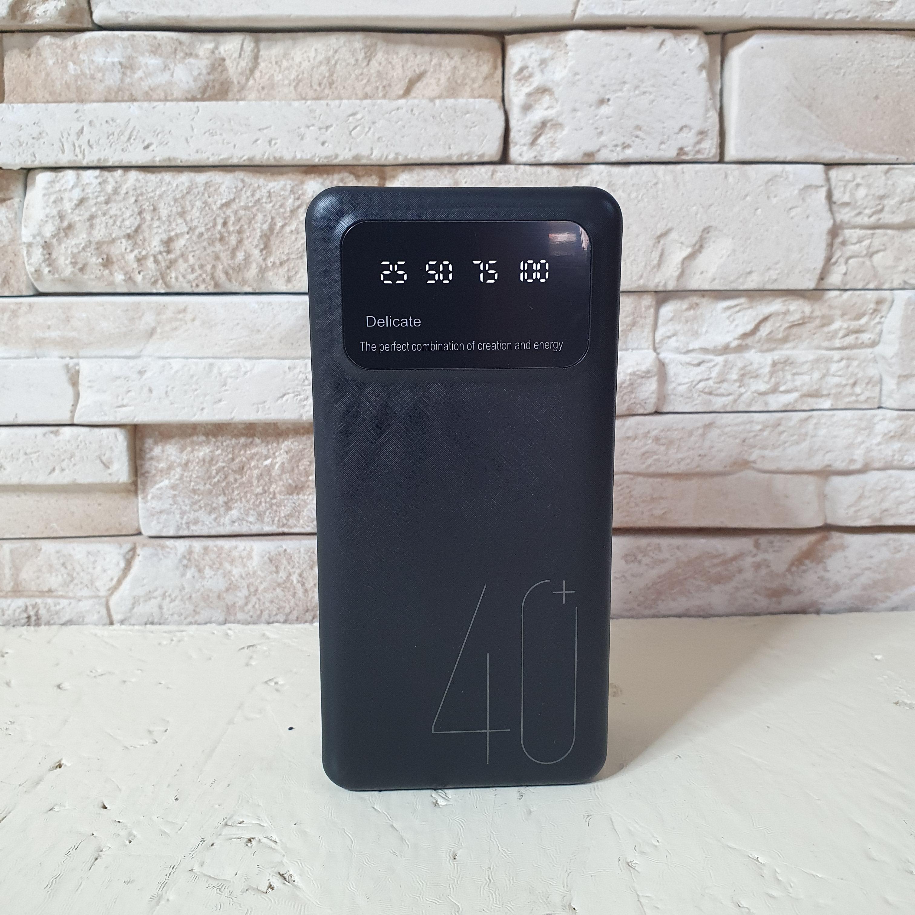 Аккумулятор внешний 40000 мАч Z-003-Black с быстрой зарядкой Power Bank с LED дисплем 2 USB -PBZB-40 - фото 4