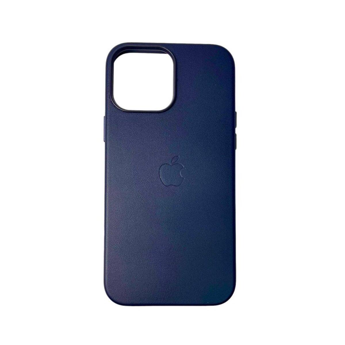 Протиударний чохол для Apple iPhone 15 Pro Leather AAA Full Magsafe IC Deep Blue