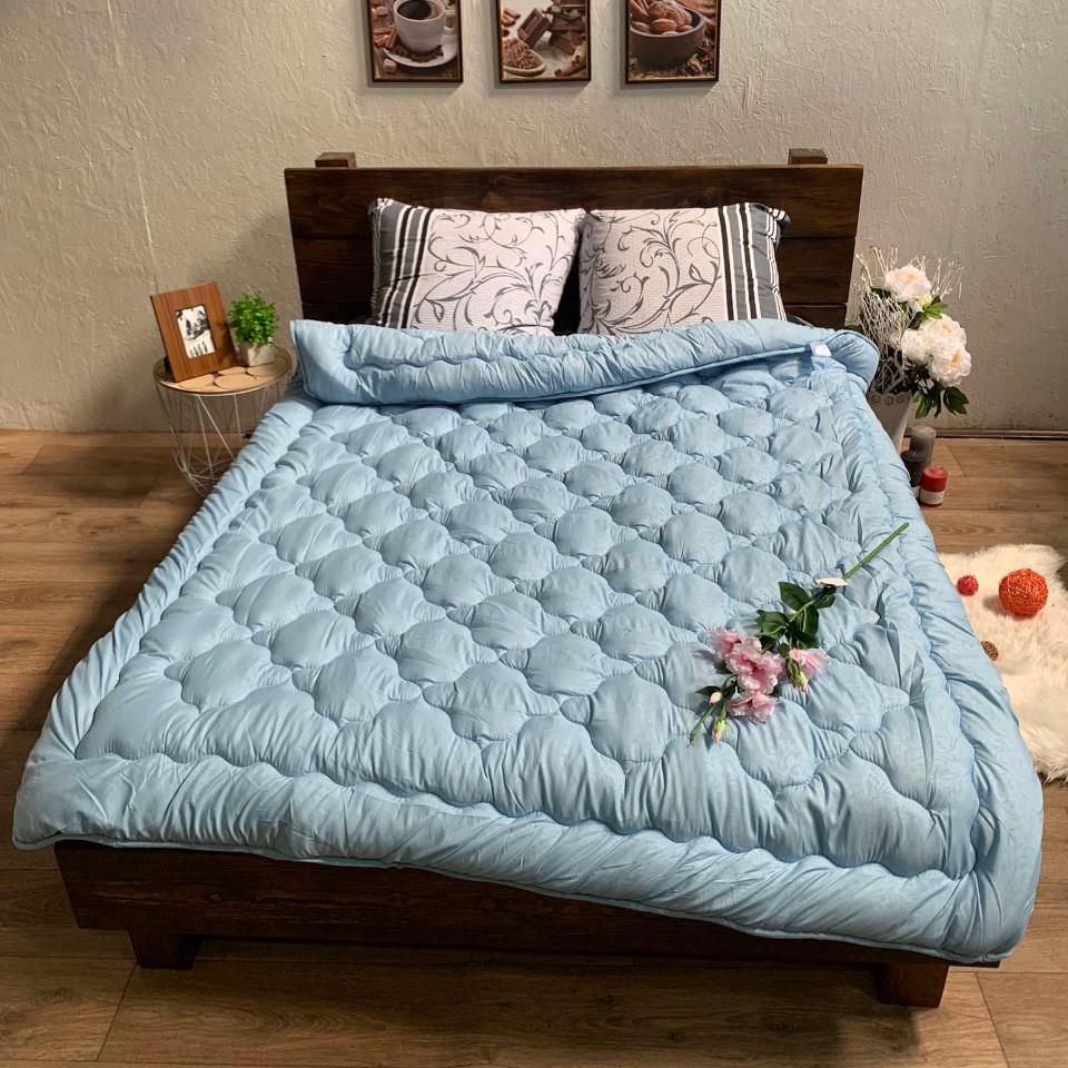 Одеяло двуспальное 4 сезона Светло-синий